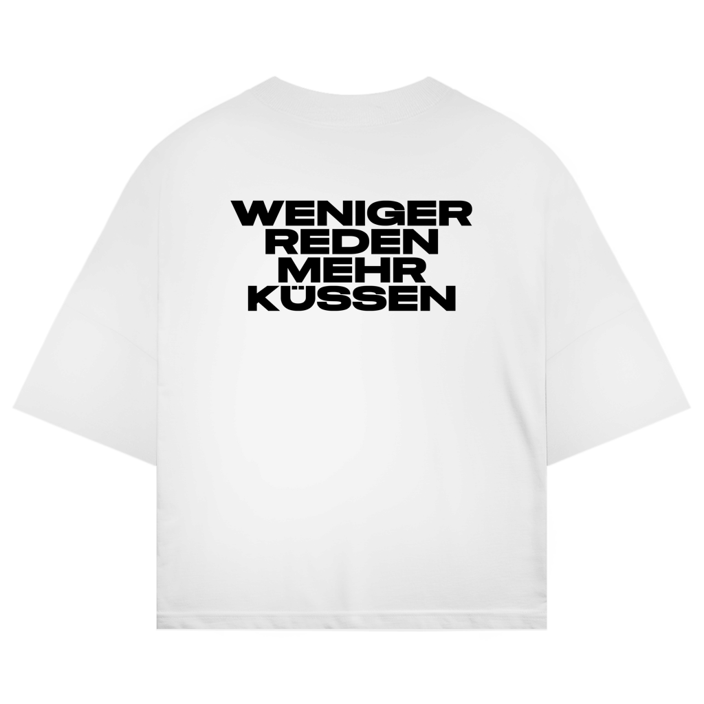 Oversized shirt "LESS TALK MORE KISSING"