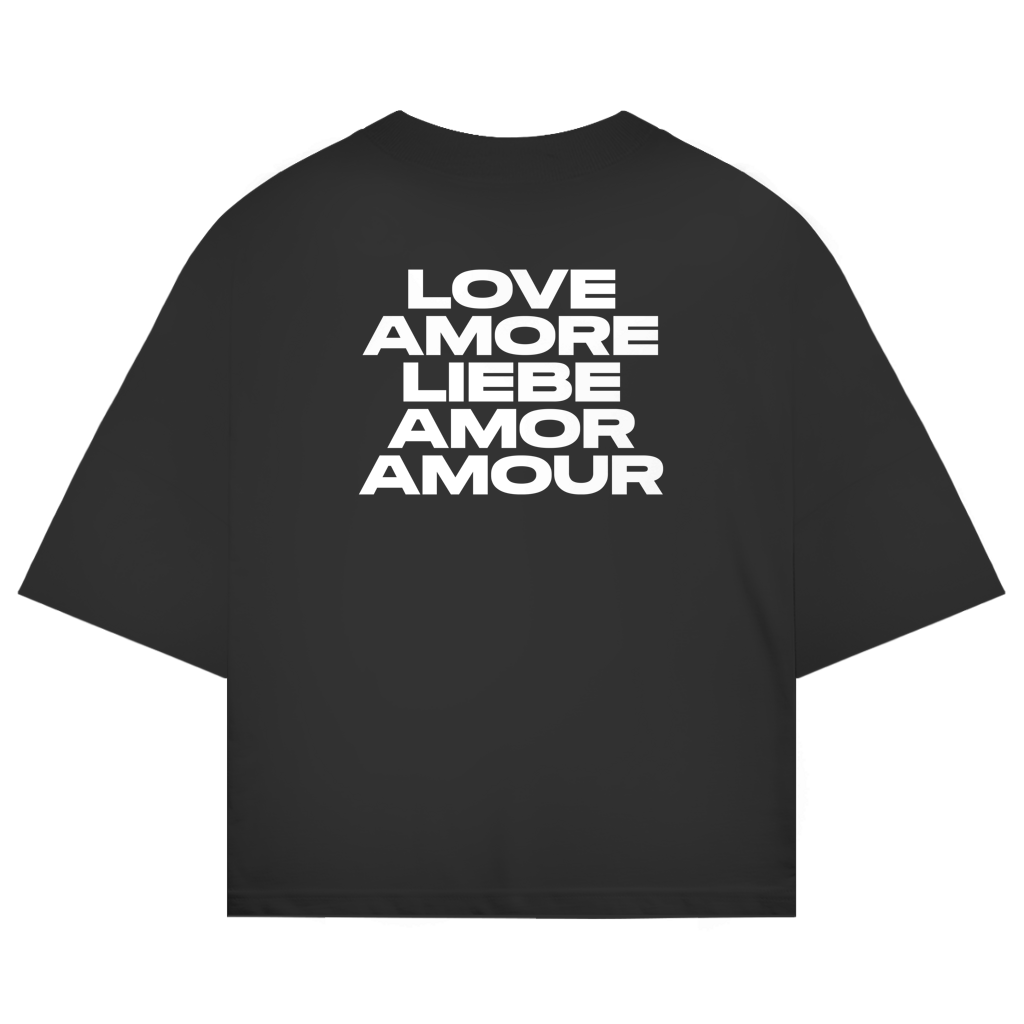 Oversize shirt "LOVE AMORE LOVE AMOR AMOUR"
