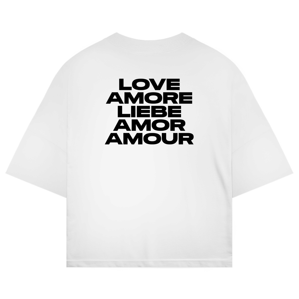 Oversize shirt "LOVE AMORE LOVE AMOR AMOUR"