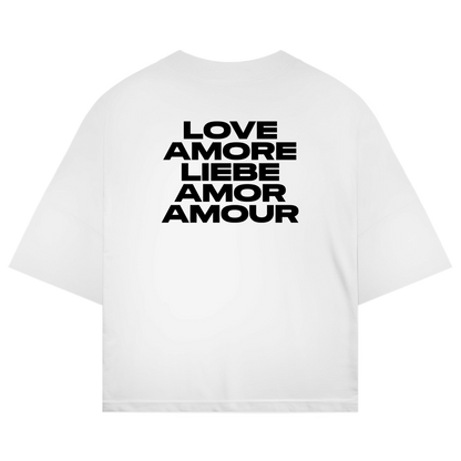 Oversize shirt "LOVE AMORE LOVE AMOR AMOUR"