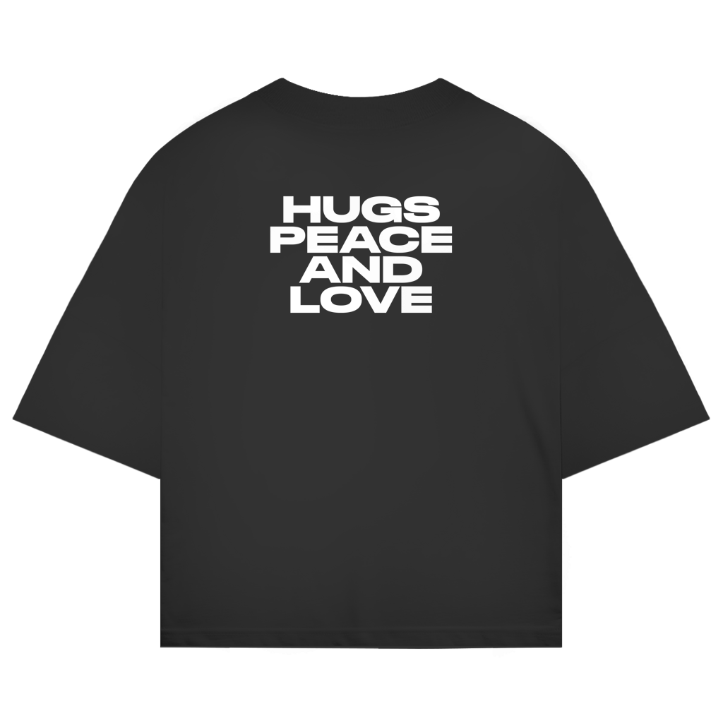 Oversized shirt "HUGS PEACE AND LOVE"