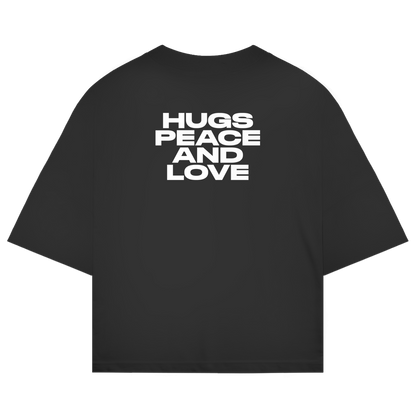Oversized shirt "HUGS PEACE AND LOVE"