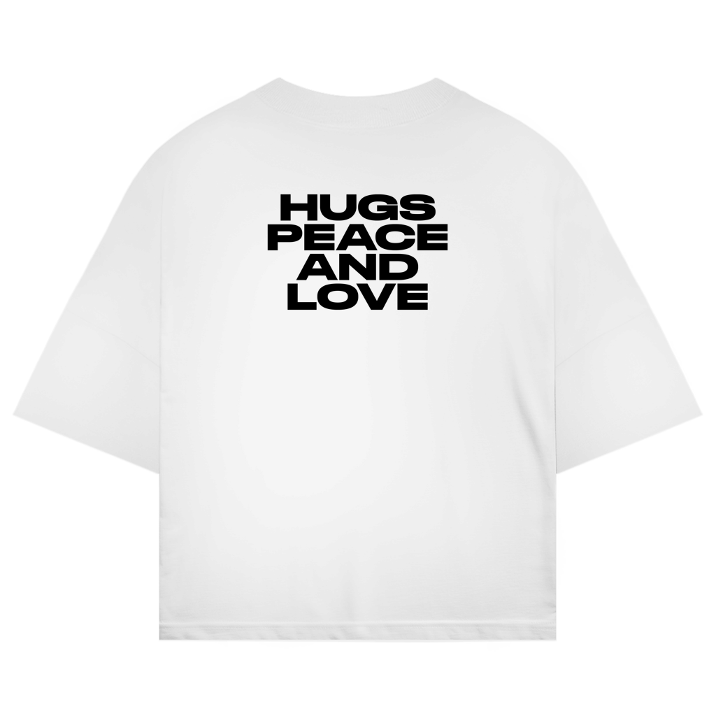 Oversized shirt "HUGS PEACE AND LOVE"
