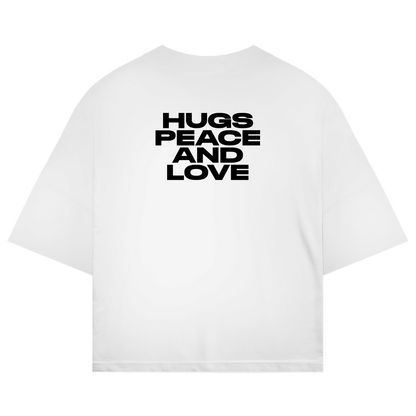 Oversized shirt "HUGS PEACE AND LOVE"
