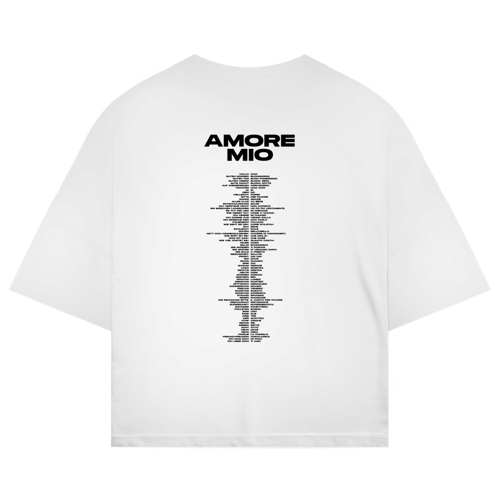 Oversize Shirt "AMORE MIO - ITALIENISCHE ÜBERSETZUNGEN"
