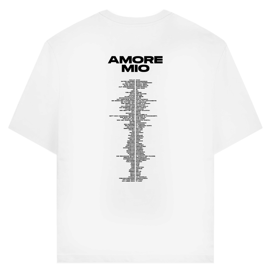 T-shirt "AMORE MIO - ITALIAN TRANSLATIONS"