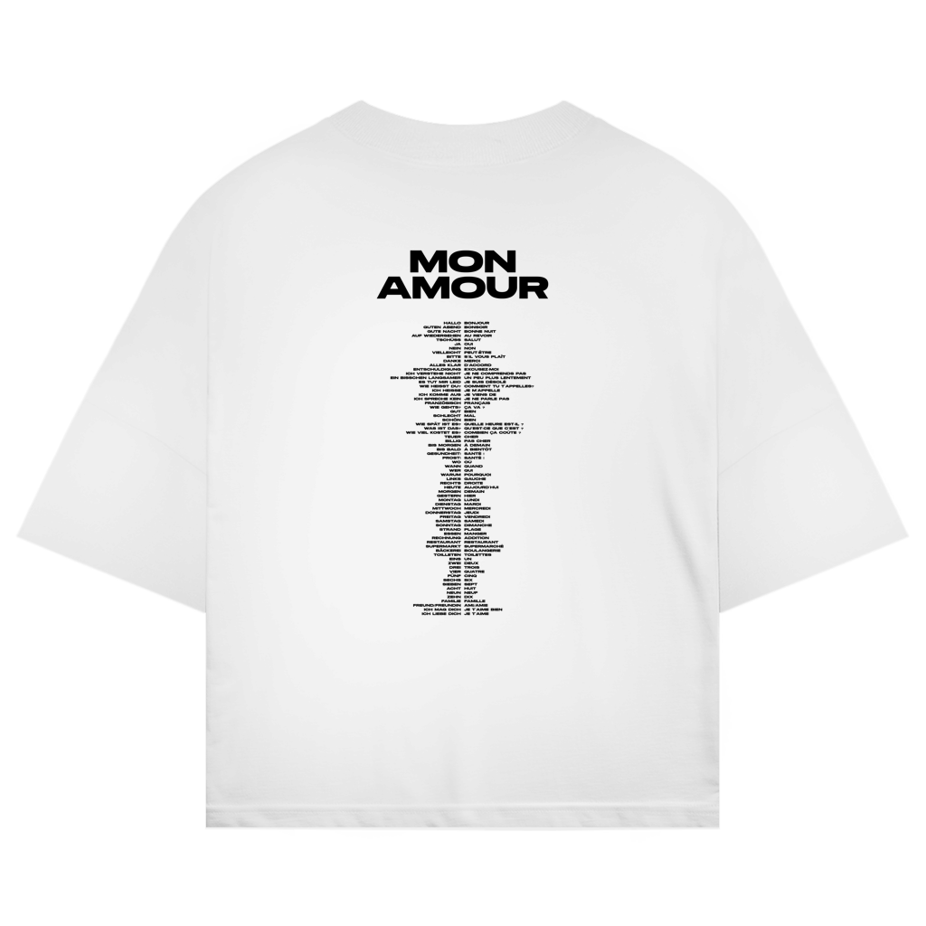 Oversize Shirt "MON AMOUR - FRANZÖSISCHE ÜBERSETZUNGEN"