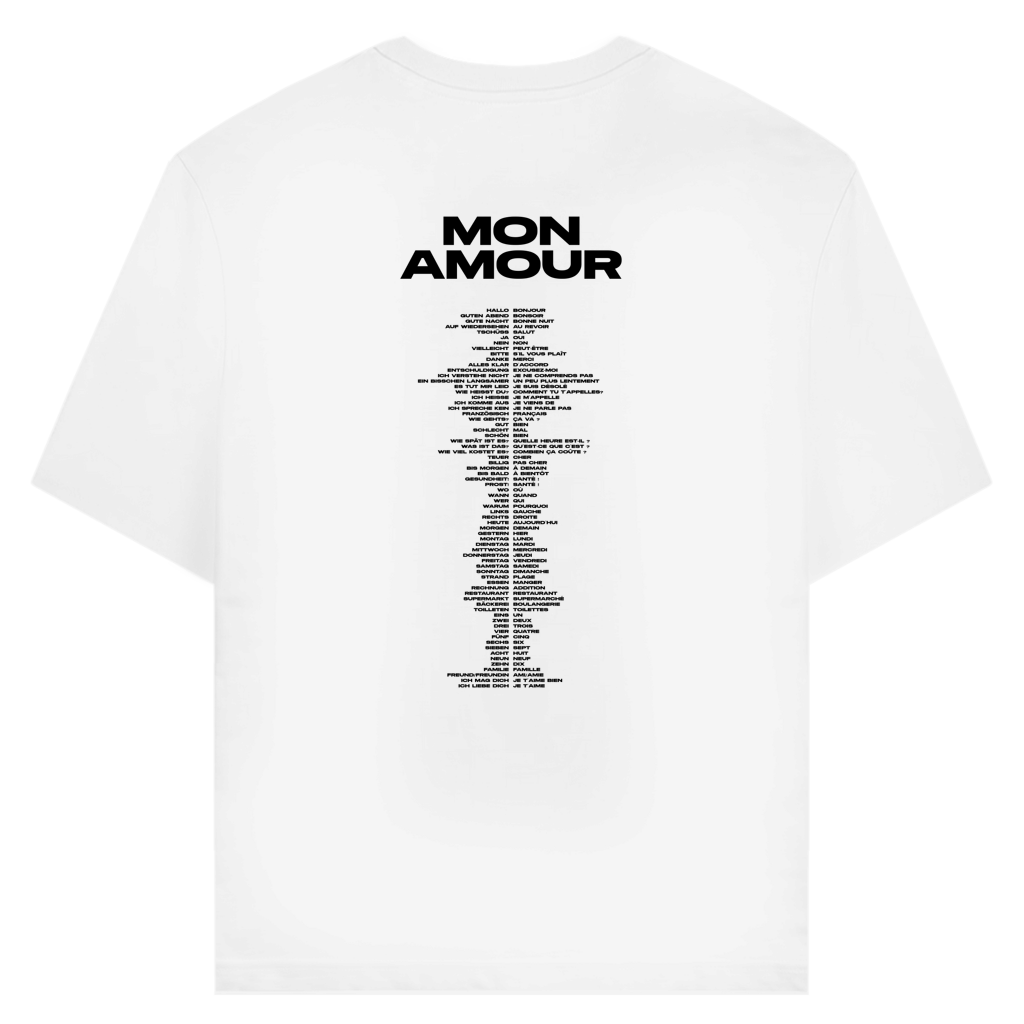 T-Shirt "MON AMOUR - FRANZÖSISCHE ÜBERSETZUNGEN"