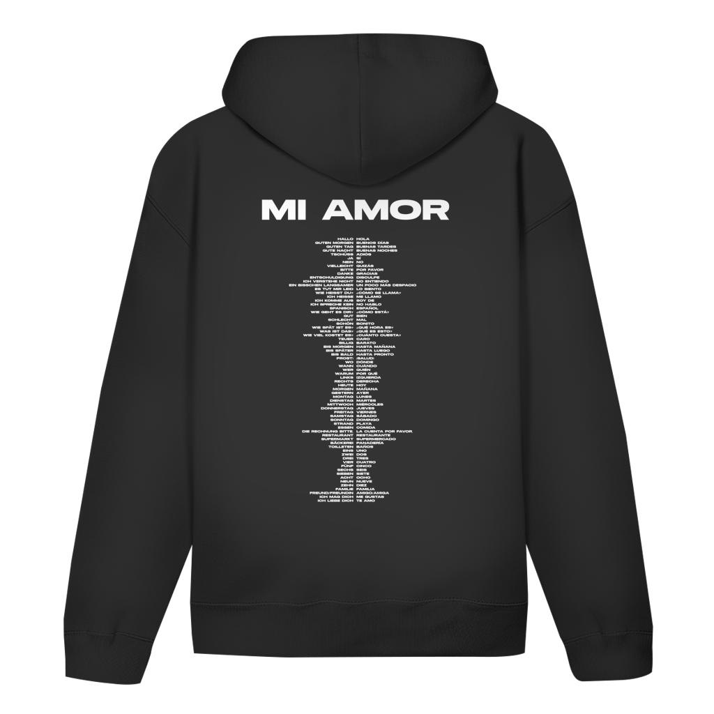 Hoodie "MI AMOR - SPANISCHE ÜBERSETZUNGEN"