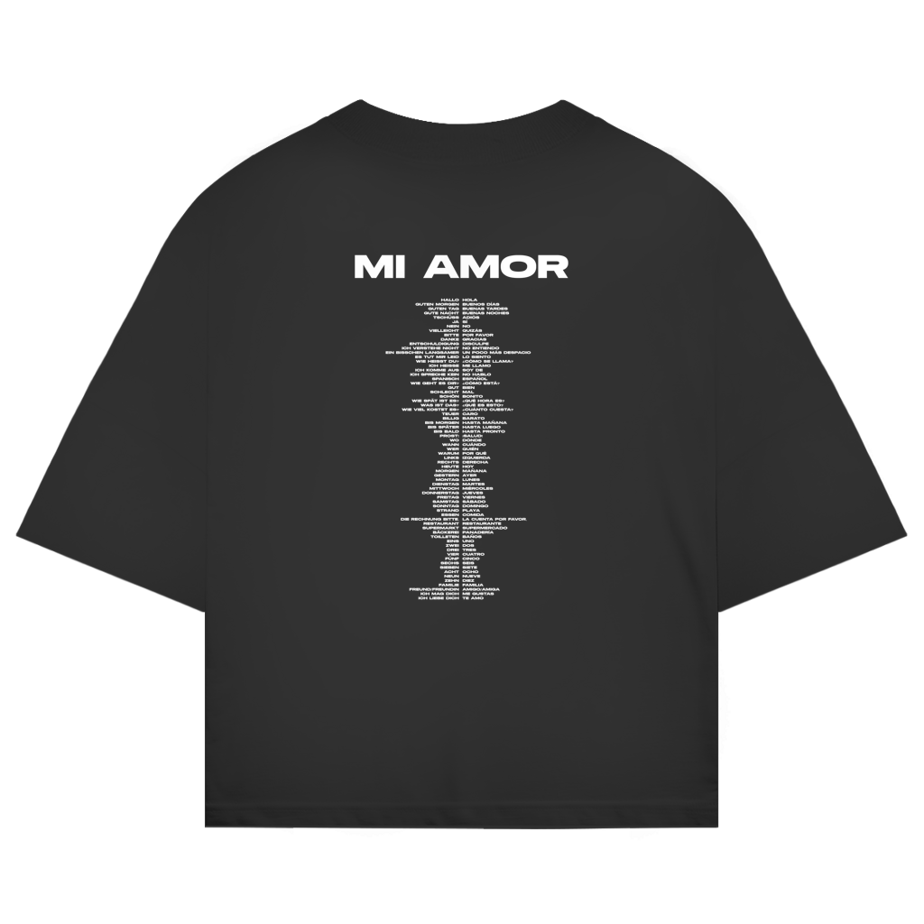 Oversize Shirt "MI AMOR - SPANISCHE ÜBERSETZUNGEN"