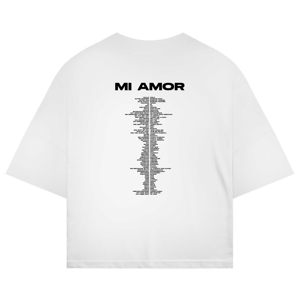Oversize Shirt "MI AMOR - SPANISCHE ÜBERSETZUNGEN"