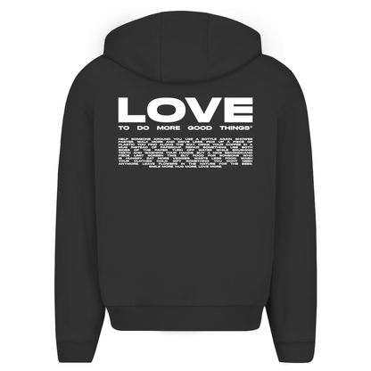 Herren Oversize Zipper Hoodie Love to do more good things